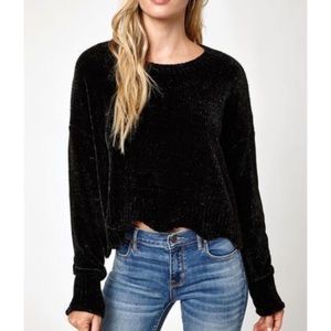 Black Cynthia Rowley Chenille Sweater